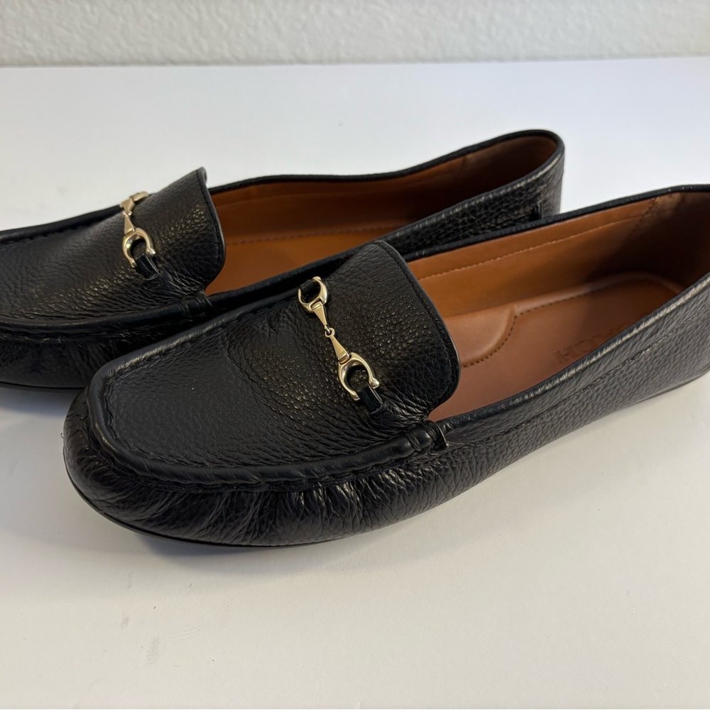 Coach Black Leather Loafers